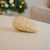 Kép 1/2 - Karácsonyi dekoráció - Kerámia toboz - arany -16 cm