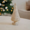 Kép 1/2 - Karácsonyi dekoráció - fa fenyő - bordás - 21 cm
