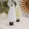 Kép 1/3 - Karácsonyi dekoráció - papír fenyő - 15 cm - hideg fehér