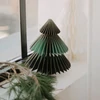 Kép 1/6 - Karácsonyi dekoráció - zöld papír fenyő - 25 cm