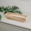Kép 1/3 - natúr fa tálca lábakkal