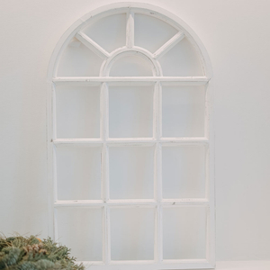 Dekoráció - fehér ablakkeret - 60 cm
