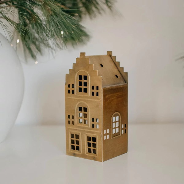 fém házikó mécsestartó