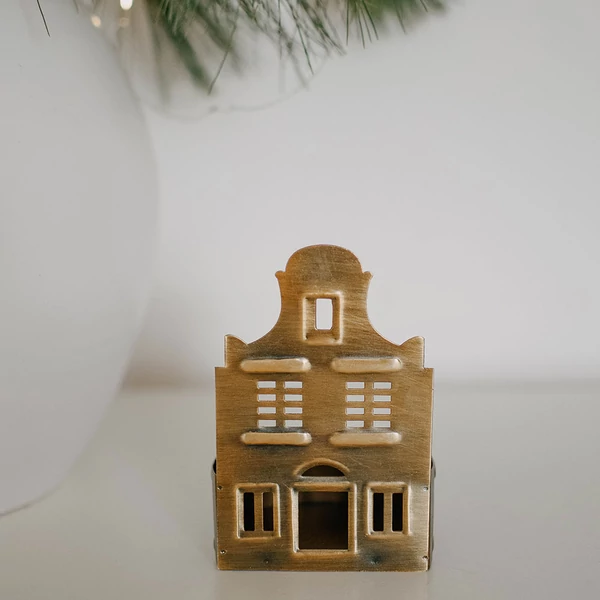 fém házikó mécsestartó