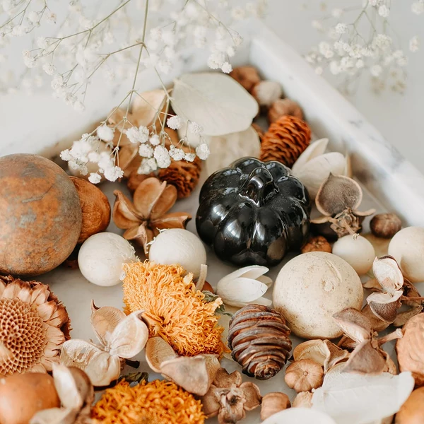 Kerámia tök - fekete - 5 cm | őszi dekoráció