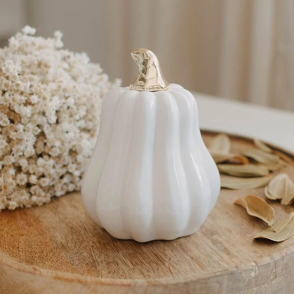 őszi dekoráció, tök, kerámia tök