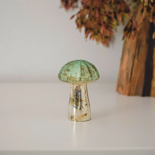 üveg gomba dekoráció