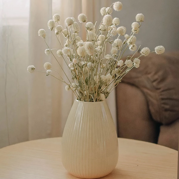 váza szárazvirággal