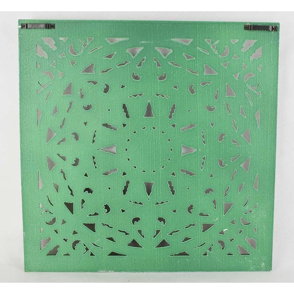 Falikép - mandala - mohazöld