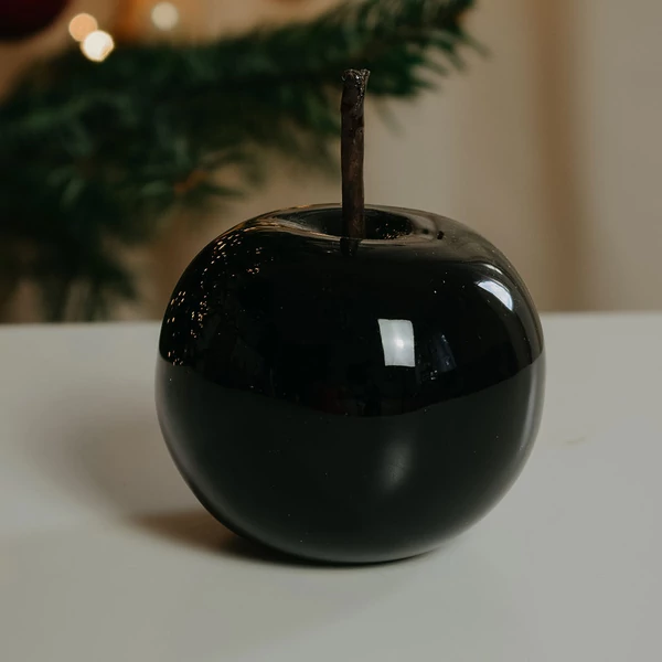 Kerámia alma - fekete - 8 cm