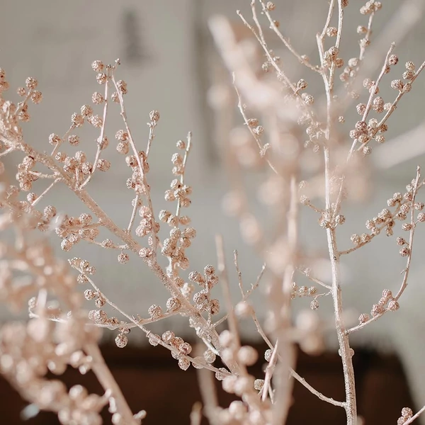 Szárazvirág - ilex - rosegold