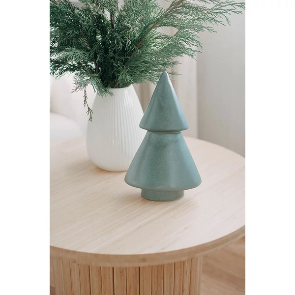 Karácsonyi dekoráció - matt zöld fenyő - 26 cm