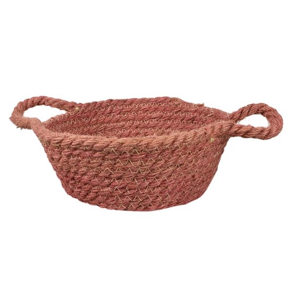 Tároló kosár - fonott - mályva - 17 cm