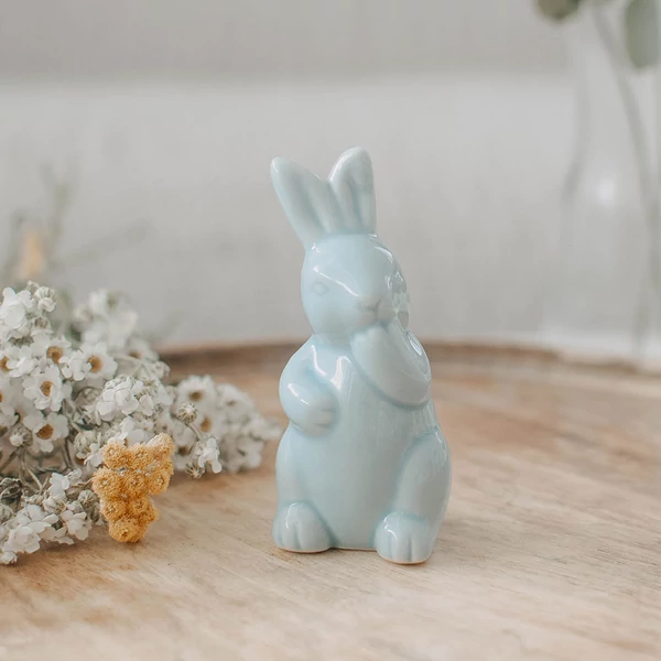 Húsvéti nyuszi - kék - 9,5 cm
