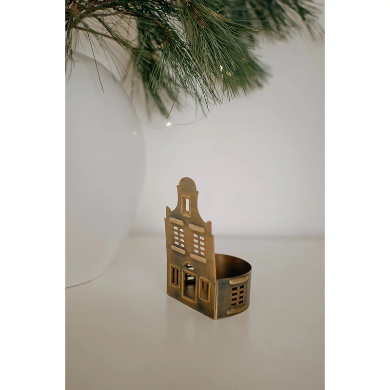 fém házikó mécsestartó