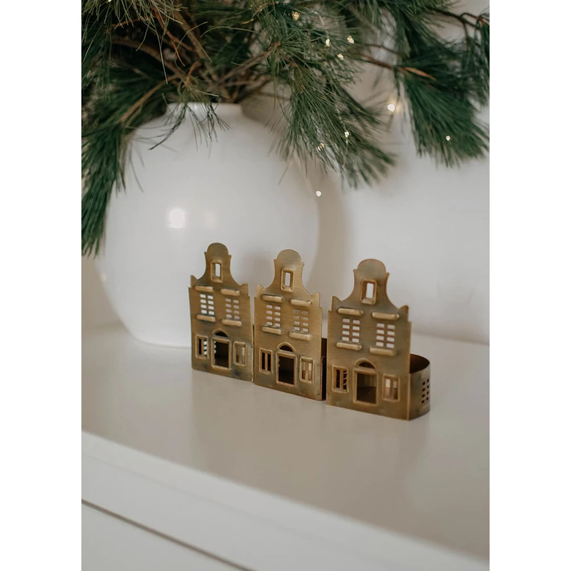 fém házikó mécsestartó