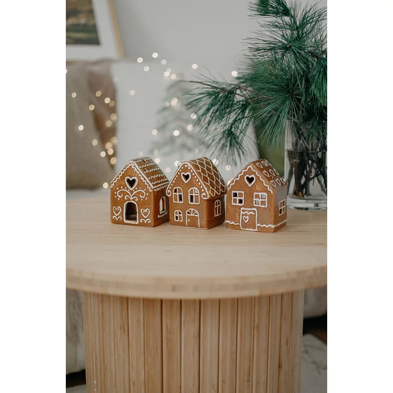 kerámia mézeskalácsházikó mécsestartó