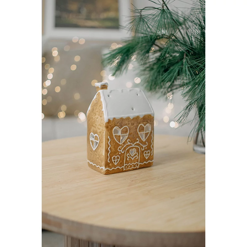 kerámia mézeskalácsházikó mécsestartó