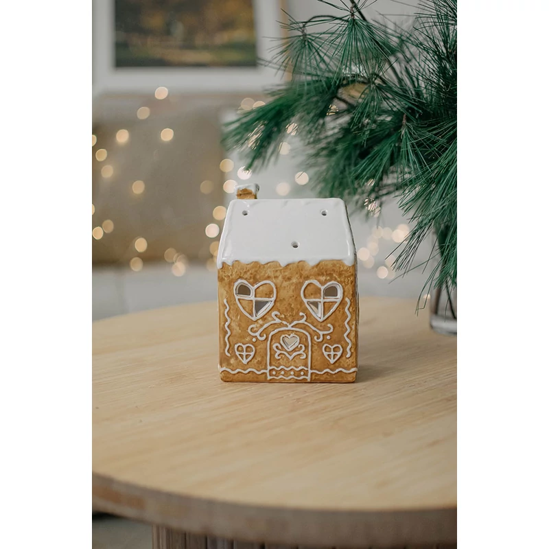 kerámia mézeskalácsházikó mécsestartó