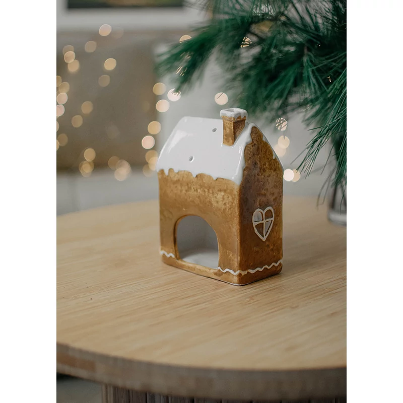 kerámia mézeskalácsházikó mécsestartó