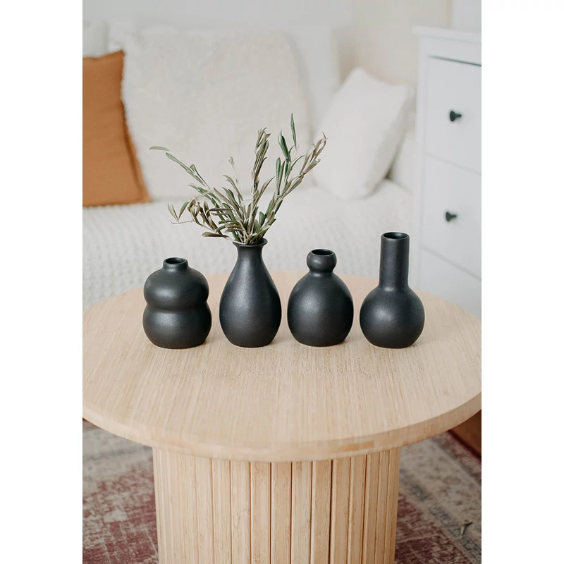 zöld kis kerámia váza