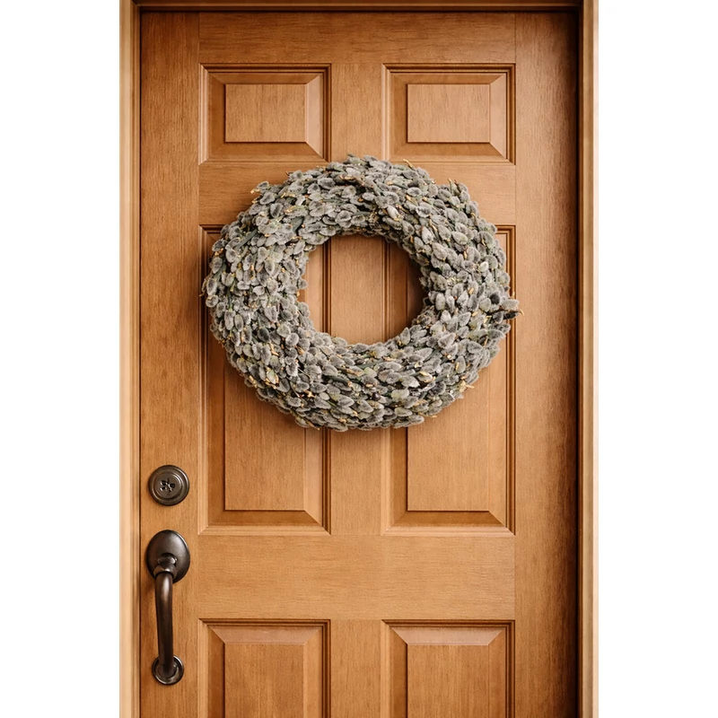 barka kopogtató illusztráció fa ajtón